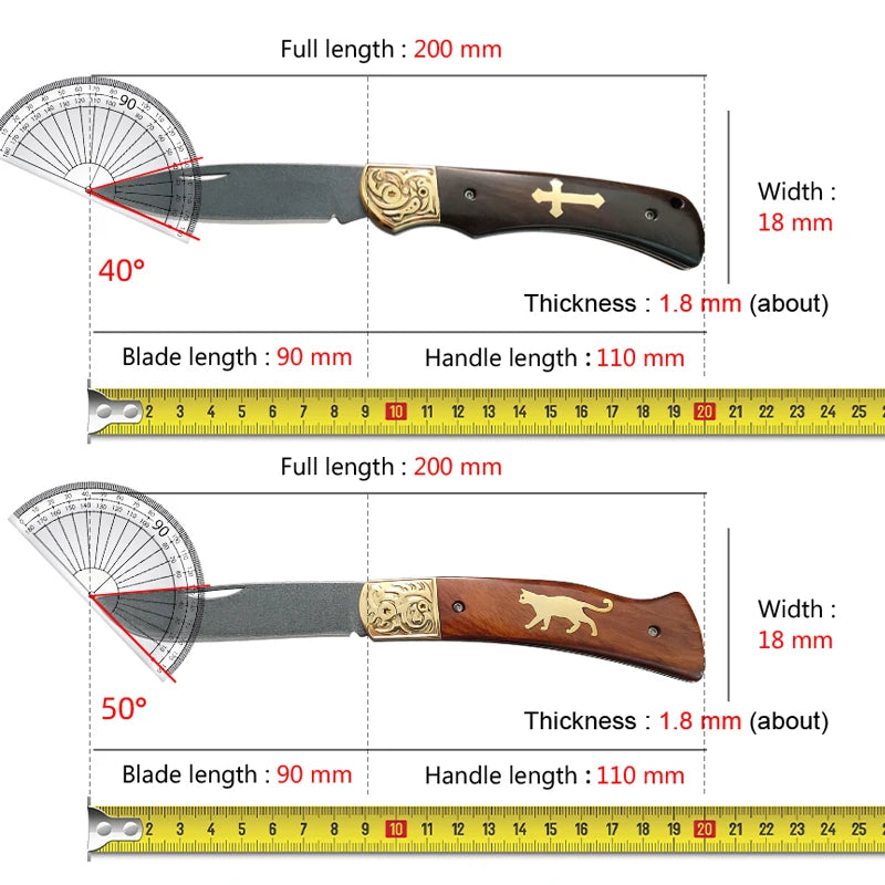 InLeung Folding Kitchen Knife – Stainless Steel Utility Blade Folding Kitchen Knife Axl