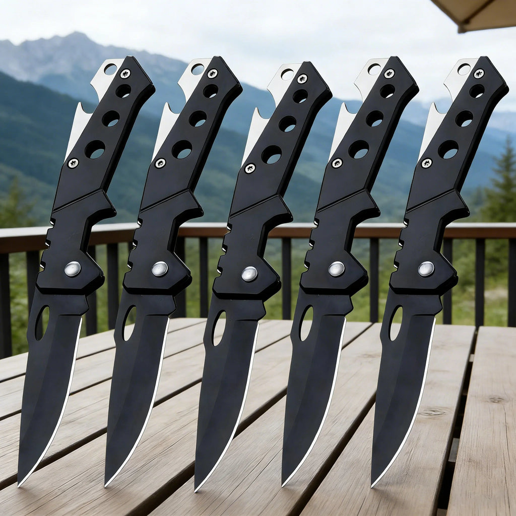 Multi-Tool Folding Utility Knife – Stainless Steel Camping Blade Folding Utility Knife Axl Folding Knife-5PCS