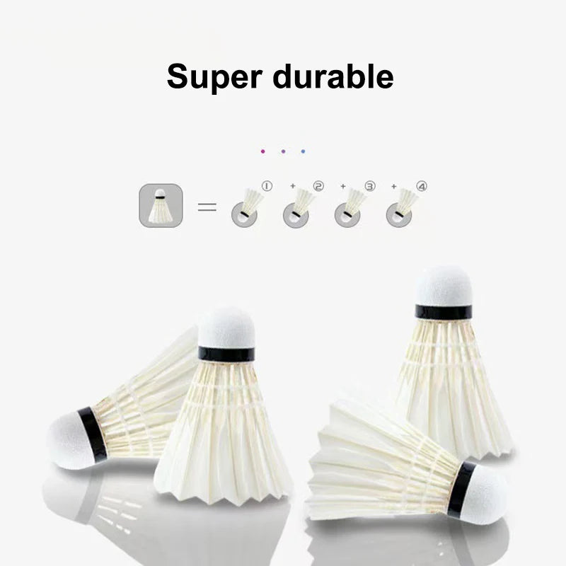 Goose Feather Badminton Shuttlecocks – 3 or 6 Pack | White Badminton Shuttlecock Axl