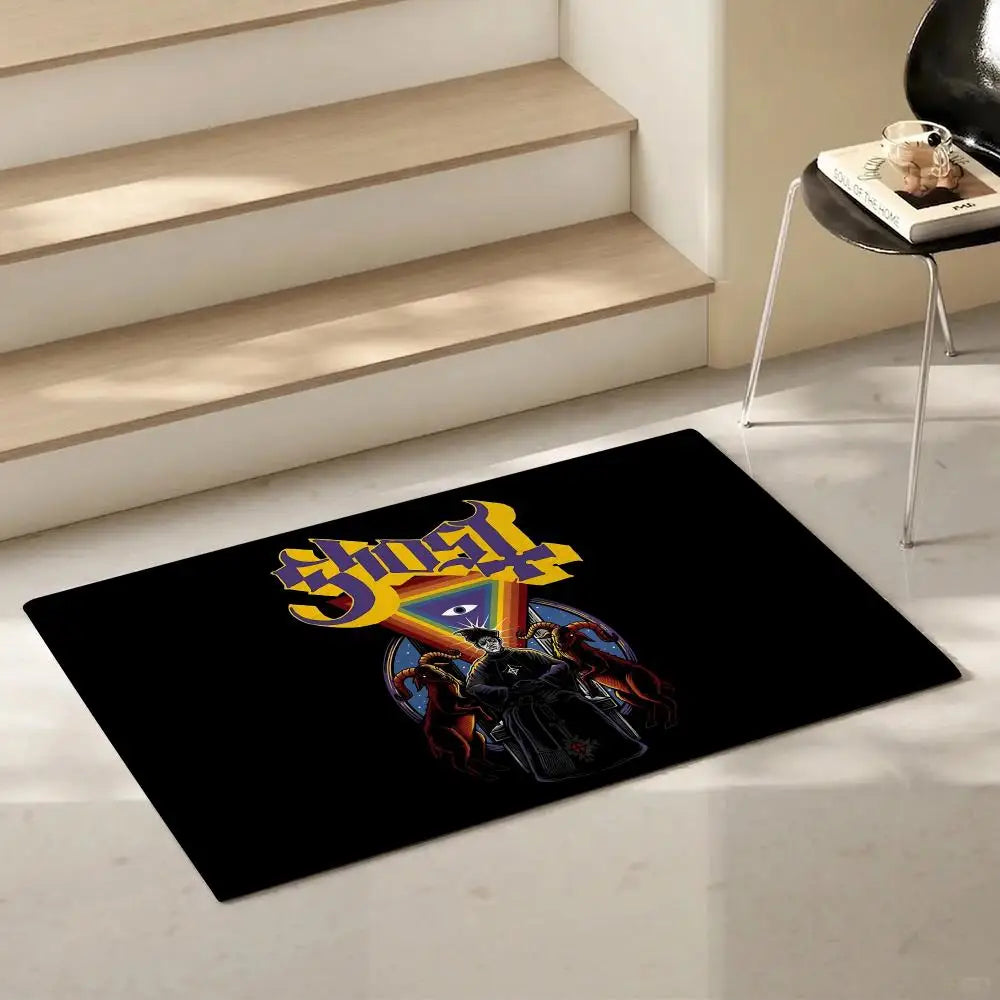 Ghost Character Flannel Floor Mat – Non-Slip Soft Plush Rug Flannel Floor Mat Axl
