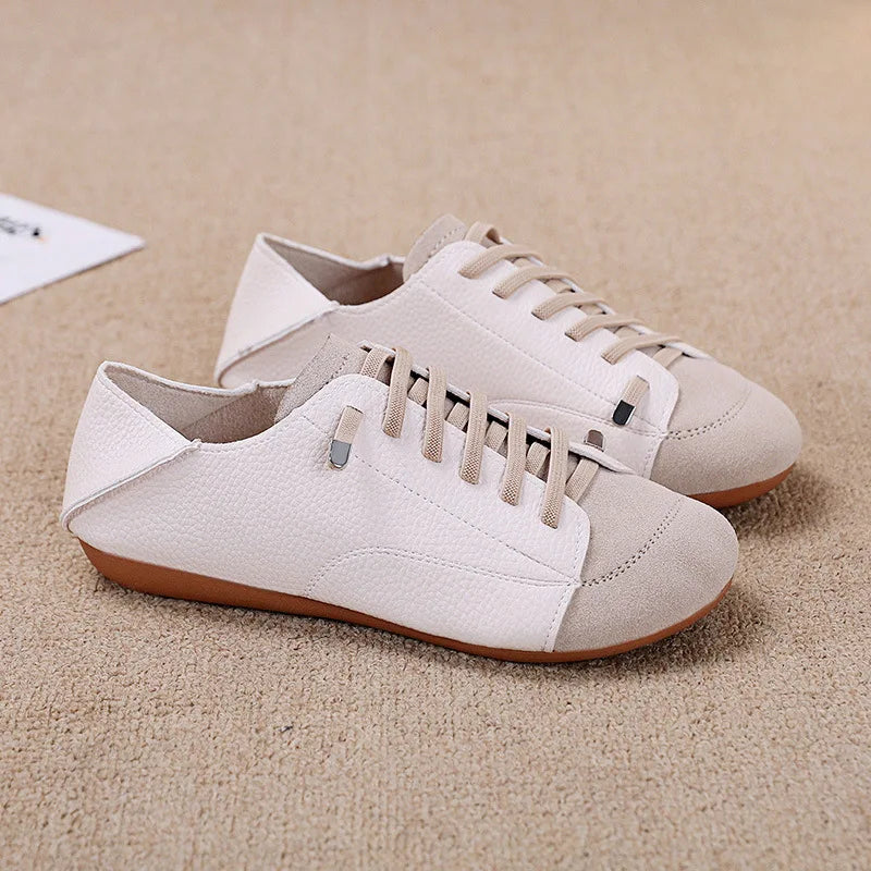 Women's Harajuku Flat Loafers – Wide Toe Lace-Up Slip-On Mules Women's Flat Loafers Axl