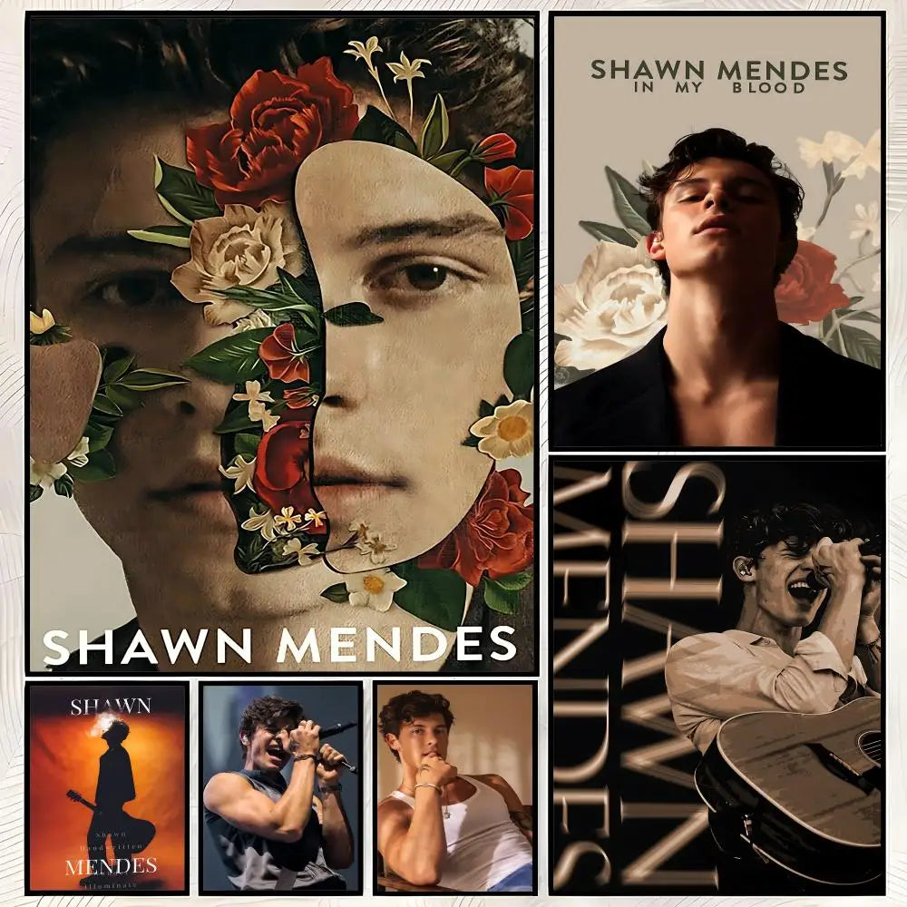 Shawn Mendes Wall Poster – Self-Stick HD Waterproof Art Decor Wall Art Poster Axl