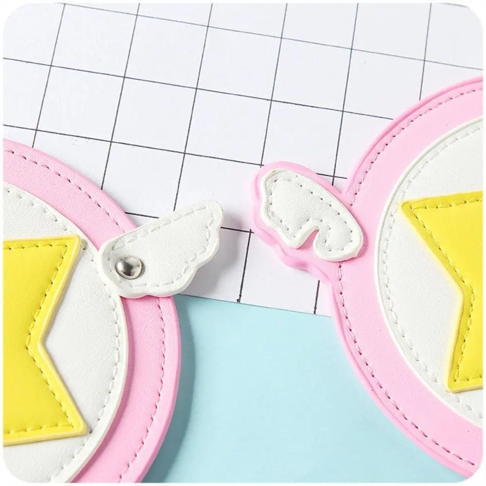 Anime Magic Wand Card Holder Bag – Cute Wings PU Zipper Pouch Card Holder Bag Axl