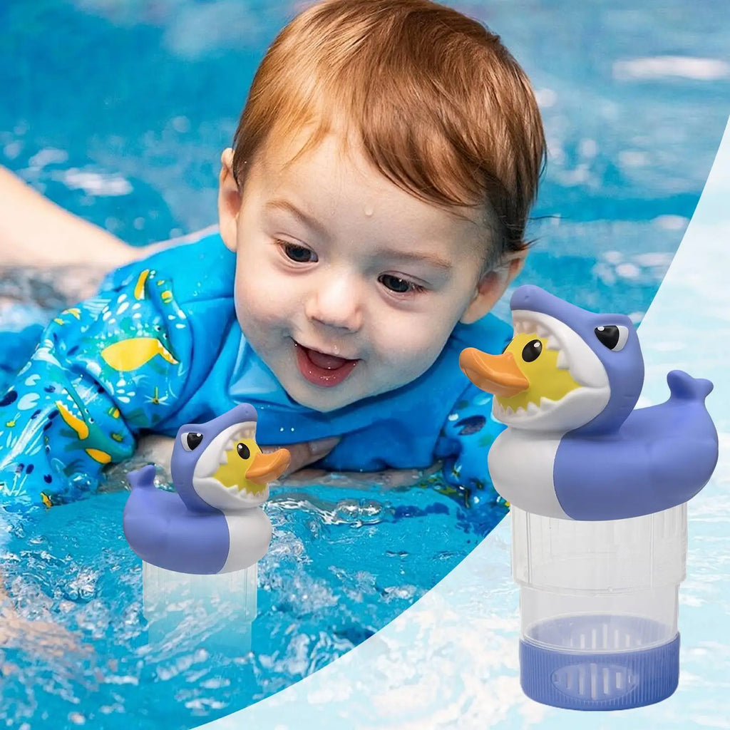 Duck Shark Floating Pool Chlorine Tablet Dispenser Pool Chlorine Floater Axl