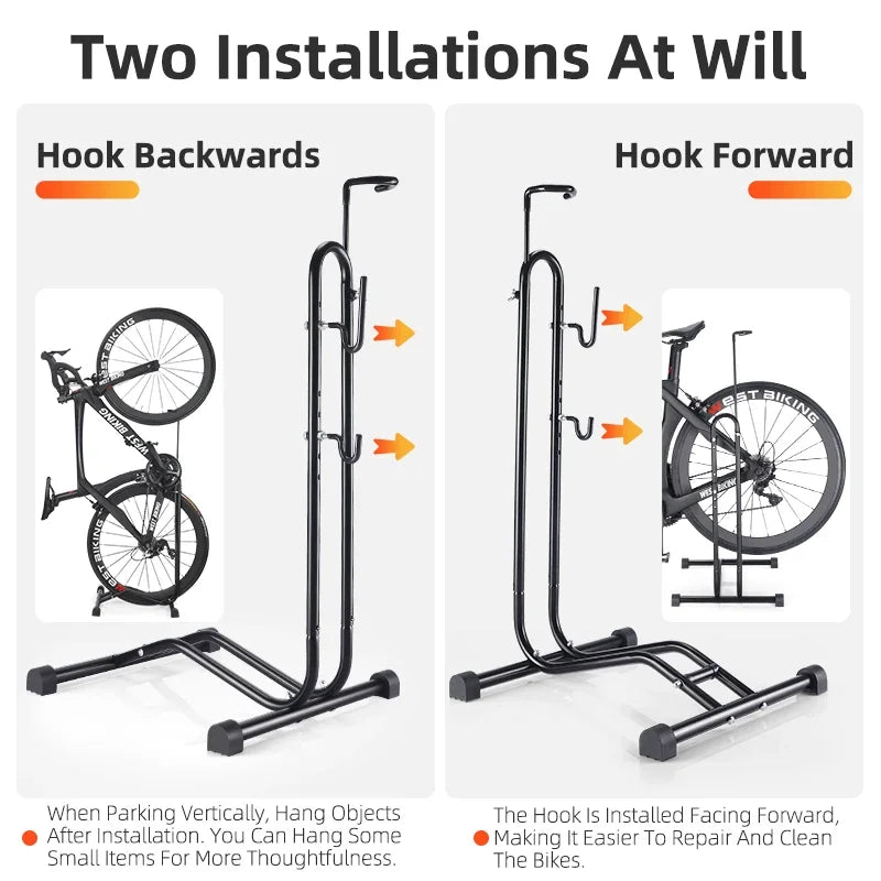 WEST BIKING 3-in-1 Bike Parking Stand – MTB & Road Repair Bike Parking Stand Axl