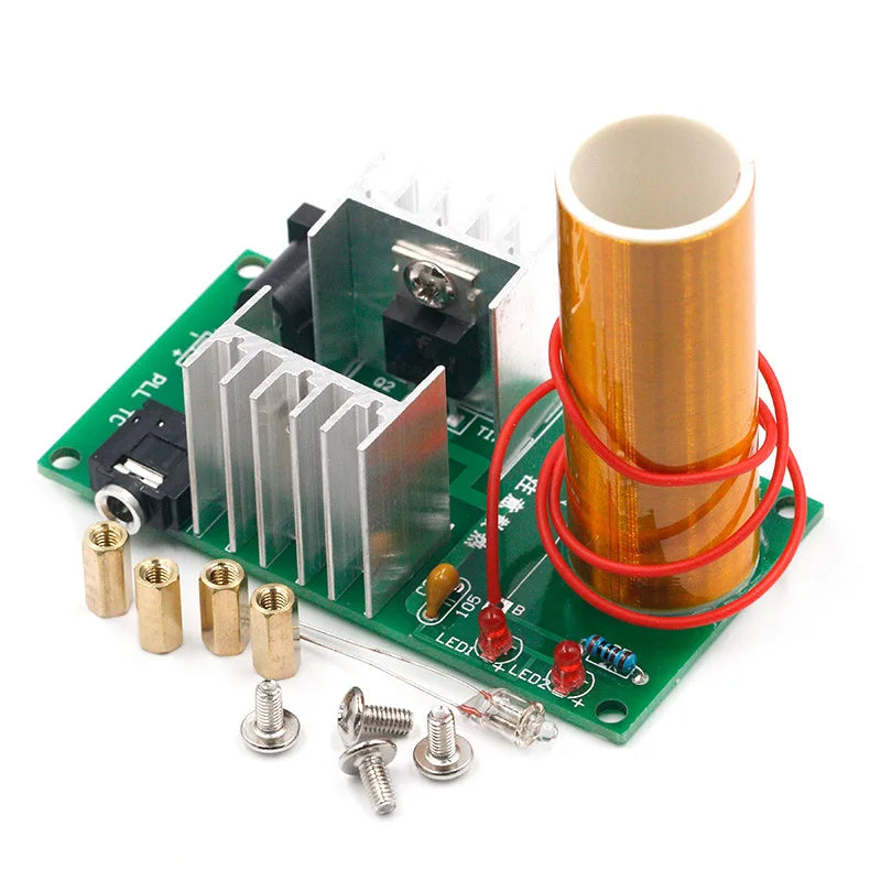 Mini Tesla Coil DIY Kit – 15W Plasma Arc & Music Speaker DIY Electronics Kit Axl Default Title