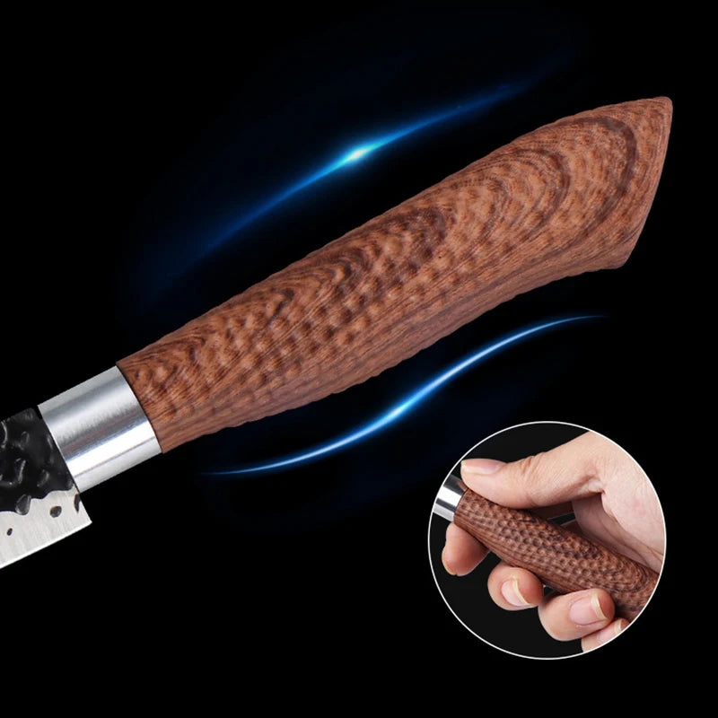 Stainless Steel Paring Knife Set – Hammer Textured Blade Kitchen Knife Set Axl