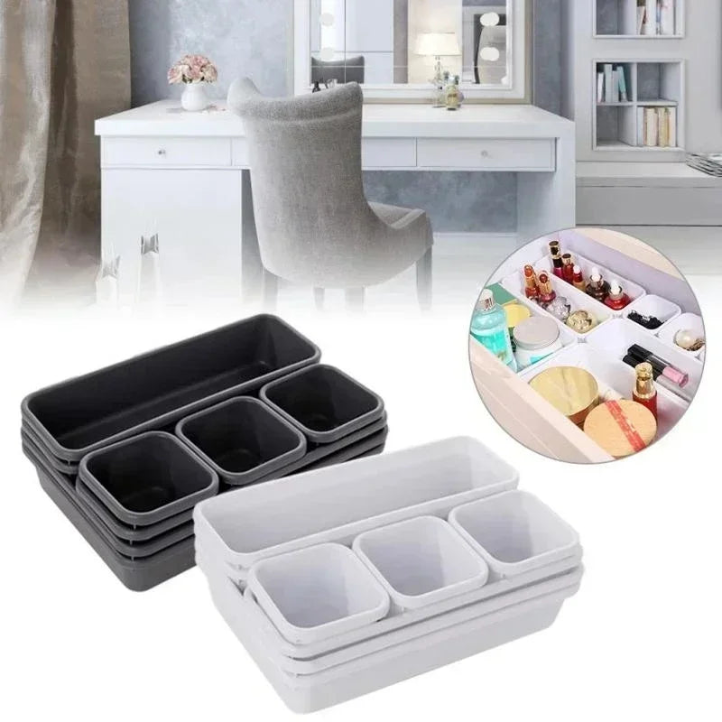 8-Piece Desktop Drawer Organizer – Desk & Cosmetic Storage Box Drawer Organizer Set Axl