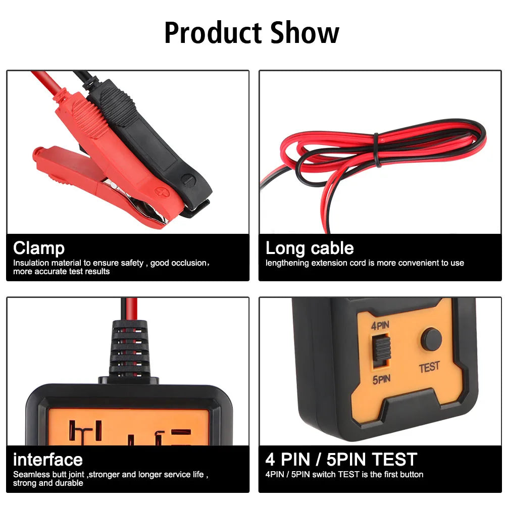 12V Automotive Relay Tester – 4 & 5 Pin LED Indicator Automotive Relay Tester Axl