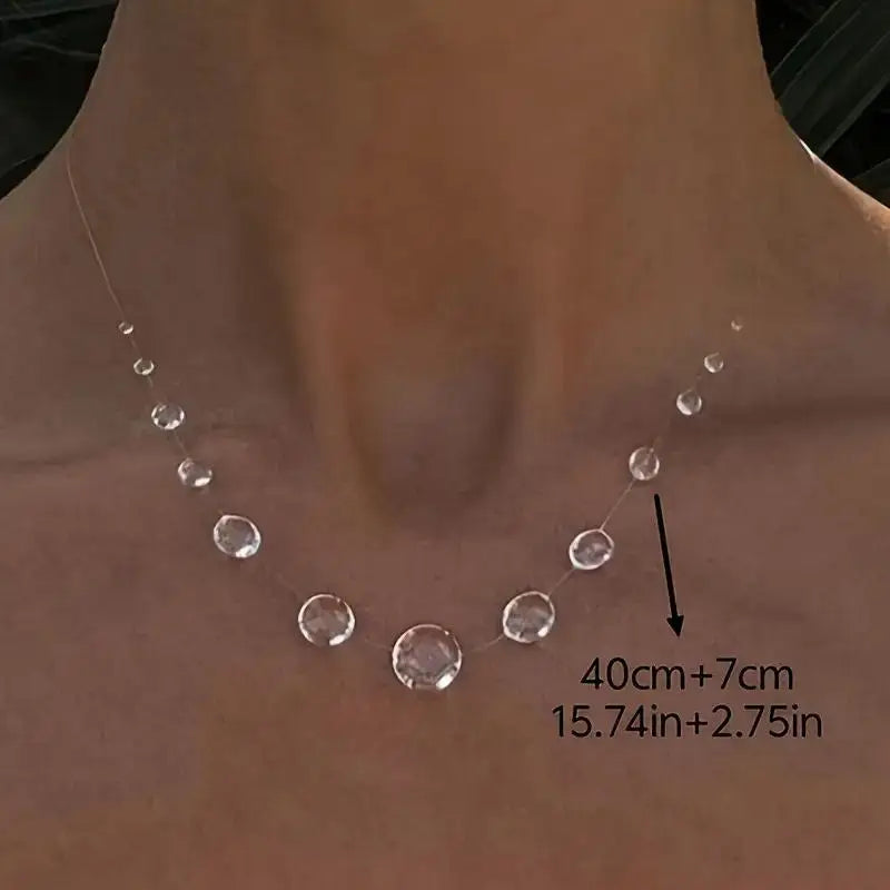 Clear Dewdrop Necklace – Handmade Resin Water Drop Pendant Pendant Necklace Axl