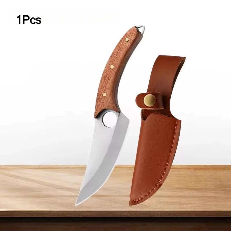 Professional Stainless Steel Boning Knife – Solid Wood Handle Boning Knife Axl 1Pcs 6.3inch