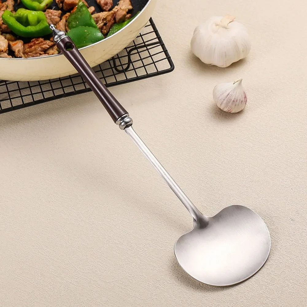 Stainless Steel Wok Spatula with Long Wooden Handle Wok Spatula Axl