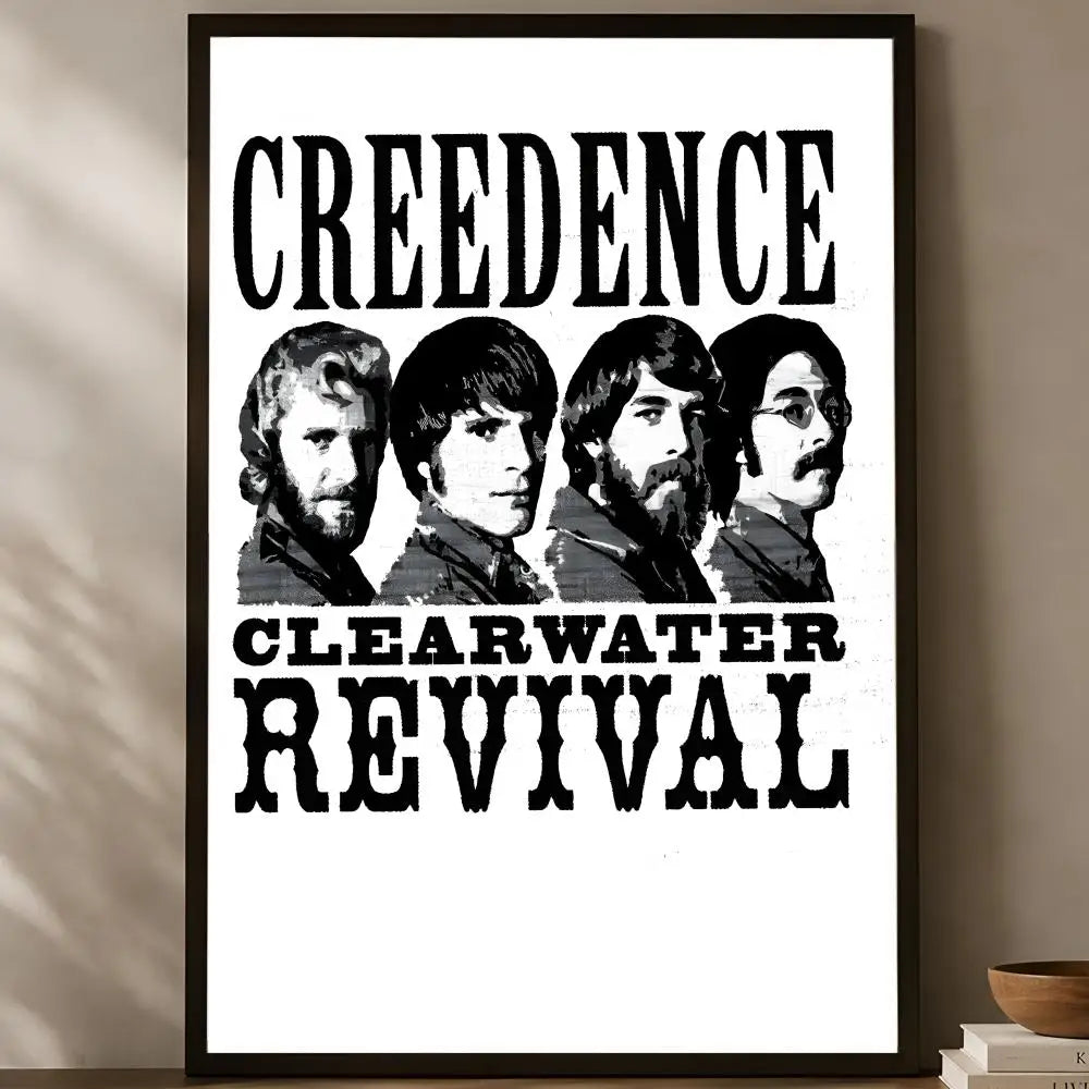 Creedence Clearwater Revival HD PVC Wall Poster – Self-Stick Wall Art Poster Axl White11 15X20cmNoframe