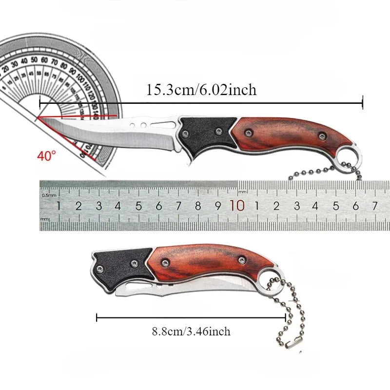 Stainless Steel Pocket Knife Set – EDC Camping & Fruit Knife Camping Pocket Knife Axl