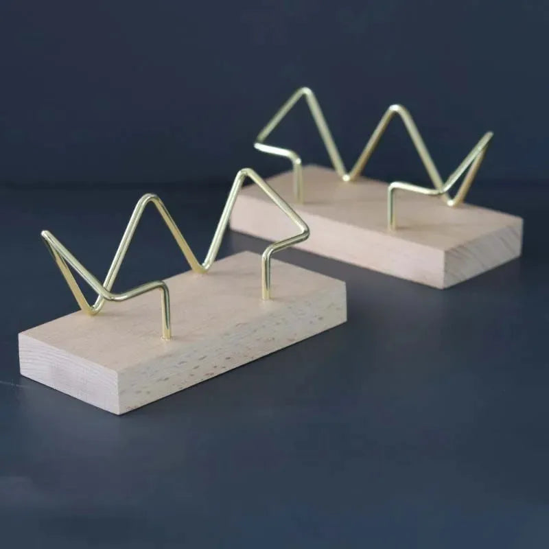 Wooden Business Card Holder – Solid Wood Desk Organizer Business Card Holder Axl