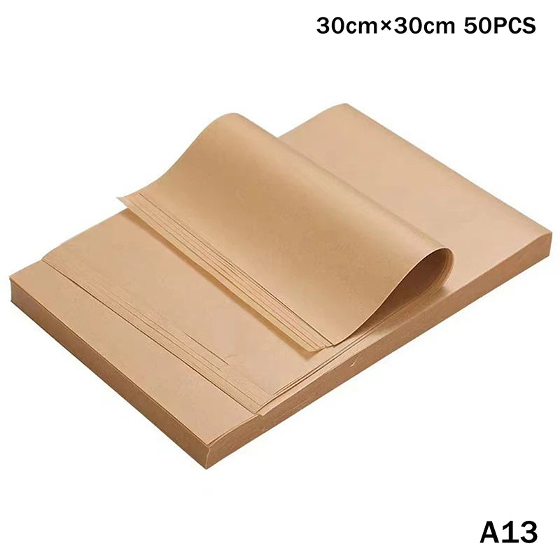 Square Parchment Paper Sheets 50/100 Pcs – Food Grade Baking Baking Parchment Paper Axl A13