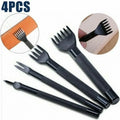 4-Piece Leather Stitching Hole Punch Set – 1 2 4 6 Prong Leather Craft Punch Set Axl 5 mm