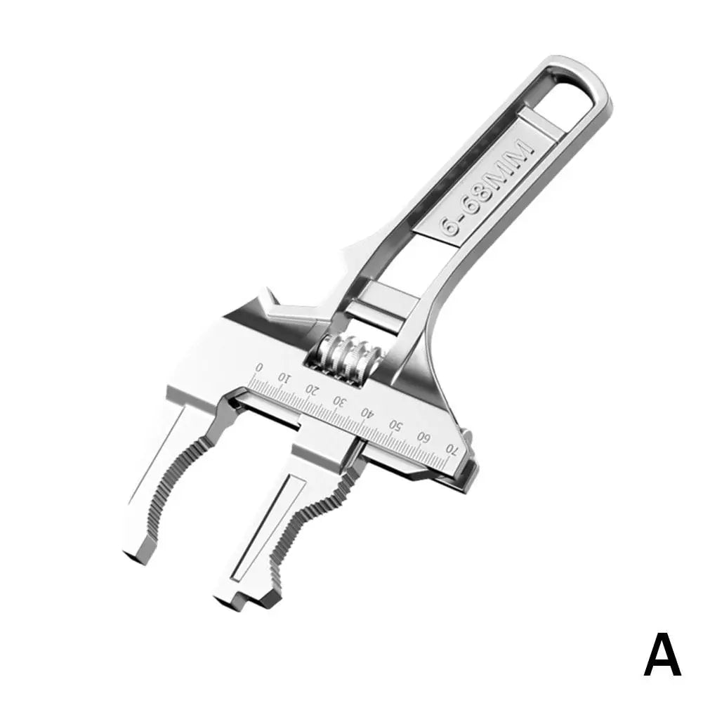 Adjustable Pipe Wrench 6-68mm | Aluminum Alloy Spanner Tool Adjustable Pipe Wrench Axl Silver