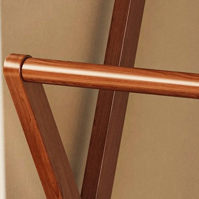 Folding Bamboo Coat Rack – Freestanding Floor Clothes Hanger Folding Coat Rack Axl