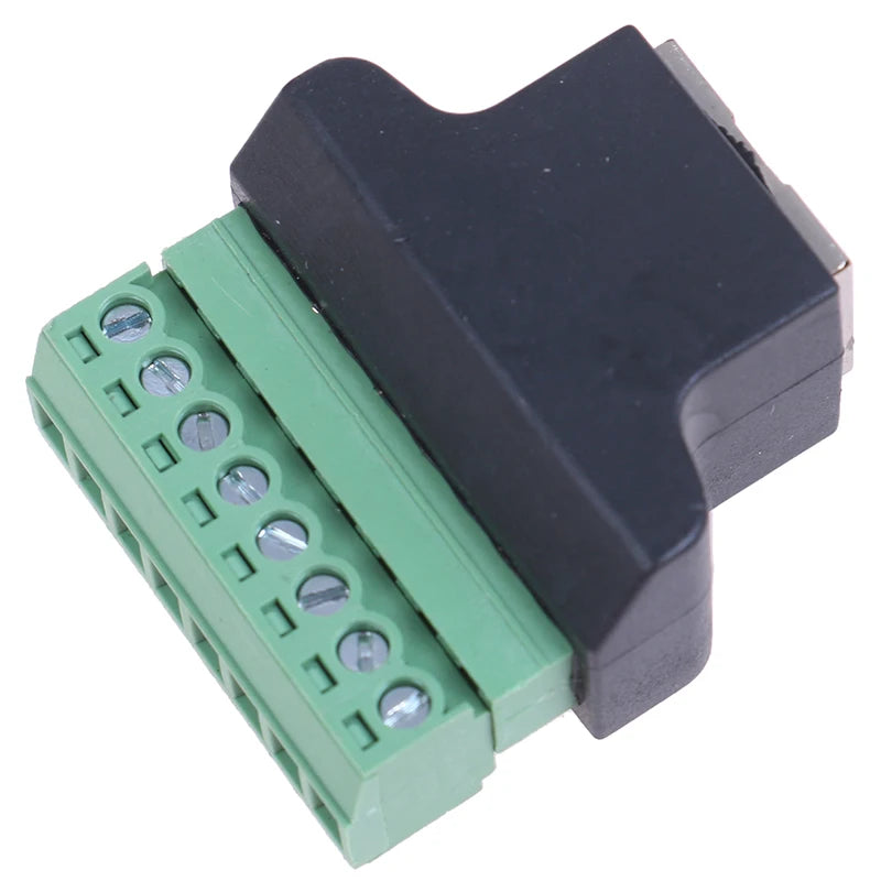 RJ45 Female to Screw Terminal Adapter for CCTV DVR Cable Adapter Axl Onesize