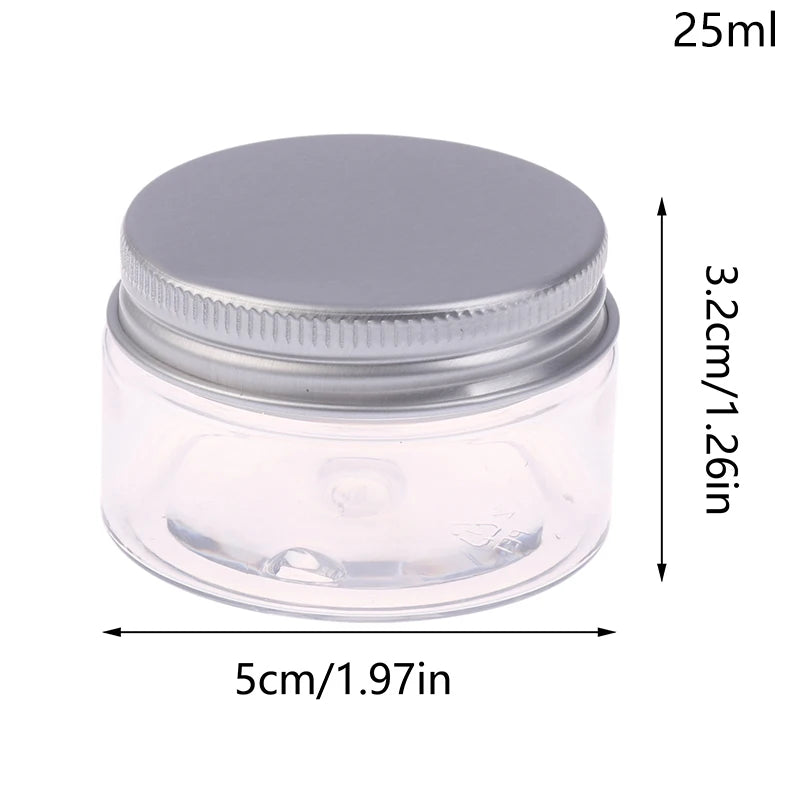 Empty Plastic Cosmetic Jars – Transparent Sample Containers Cosmetic Storage Jar Axl 25ML