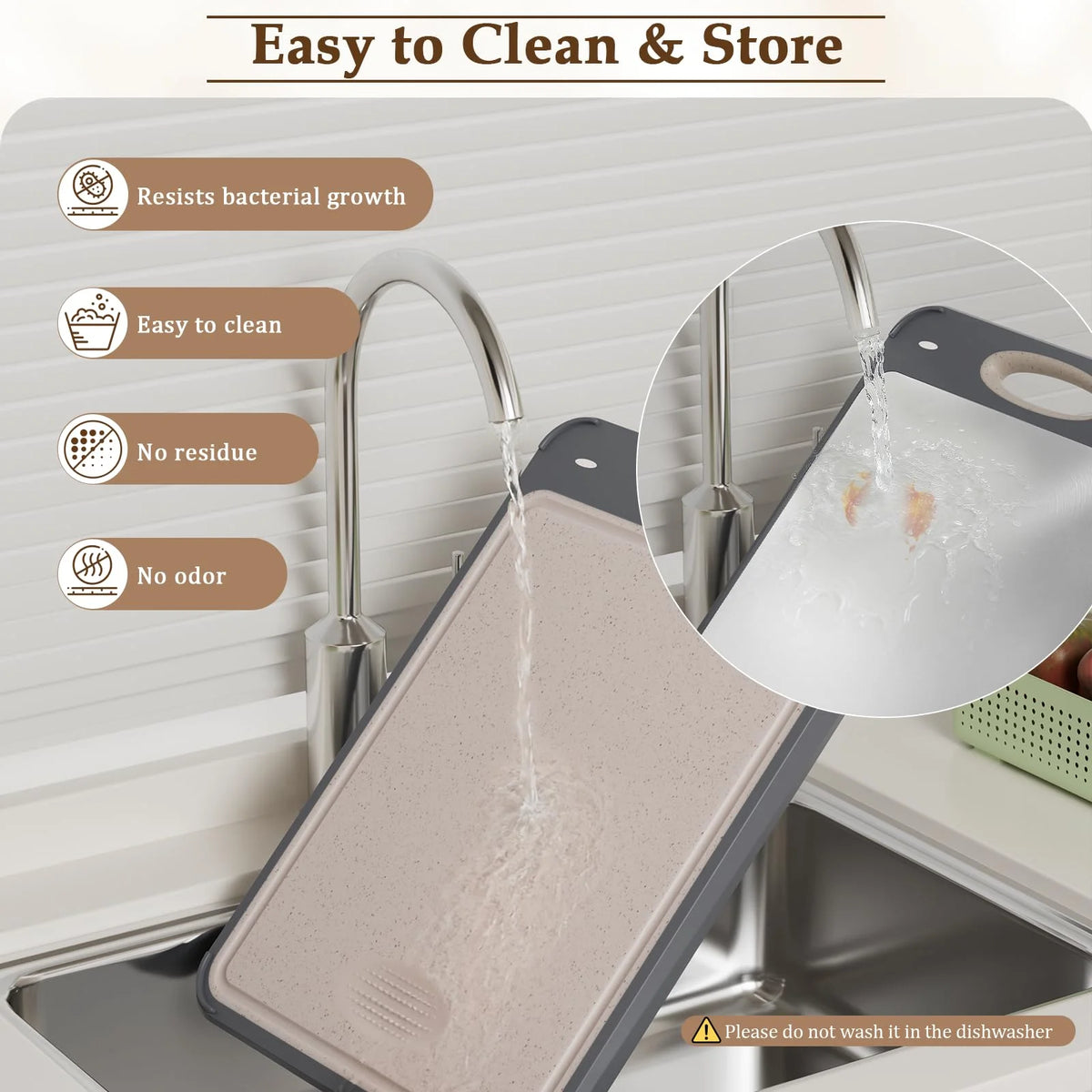 PLYS Double-Sided Stainless Steel Cutting Board – Anti-Slip Stainless Steel Cutting Board Axl