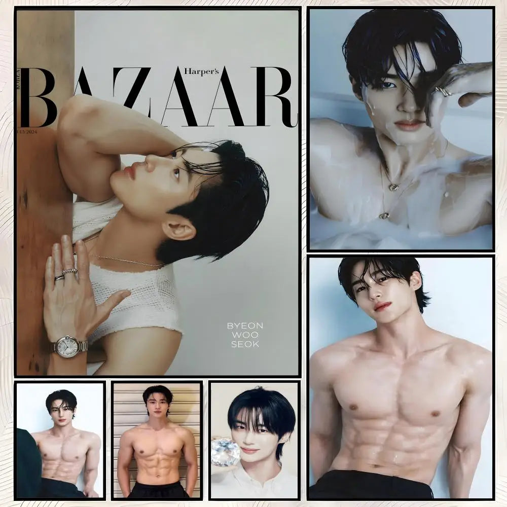 Byeon Woo-seok HD PVC Self-Stick Wall Poster | K-Drama Decor Wall Art Poster Axl