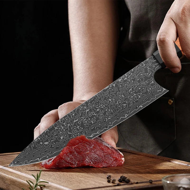 InLeung Kiritsuke Chef Knife – Damascus Steel 20.6cm Damascus Chef Knife Axl
