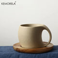 KEMORELA Ceramic Coffee Cup & Saucer 220ml | Elegant Mug Ceramic Coffee Mug Axl 1PCS 220ml