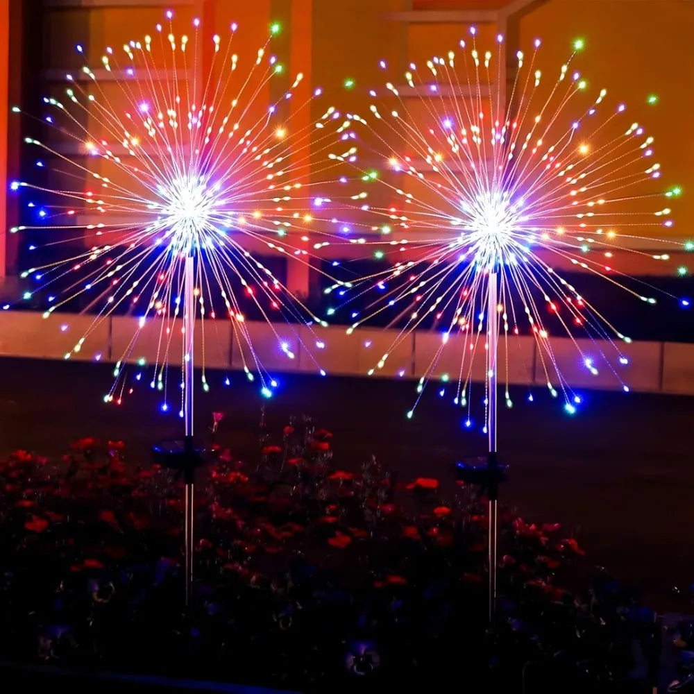 Solar Fireworks Garden Lights – 8 Modes, 120 LED, IP65 Solar Garden Lights Axl