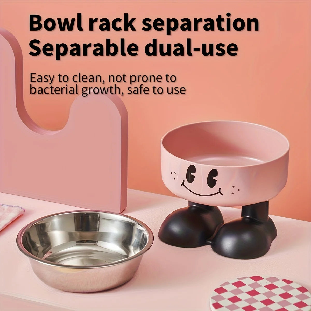 Elevated Stainless Steel Pet Bowl – Anti-Tip Cat & Dog Feeder Elevated Pet Bowl Axl