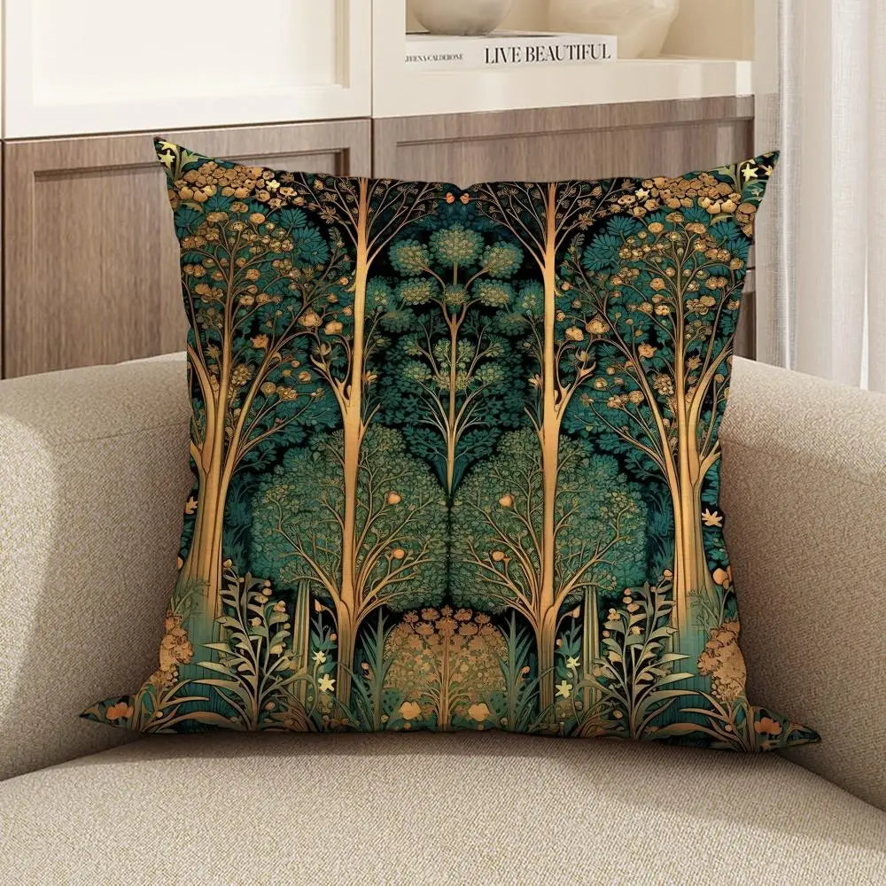William Morris Linen Cushion Cover – Sofa, Bed & Chair Décor Linen Cushion Cover Axl White11 45X45cm