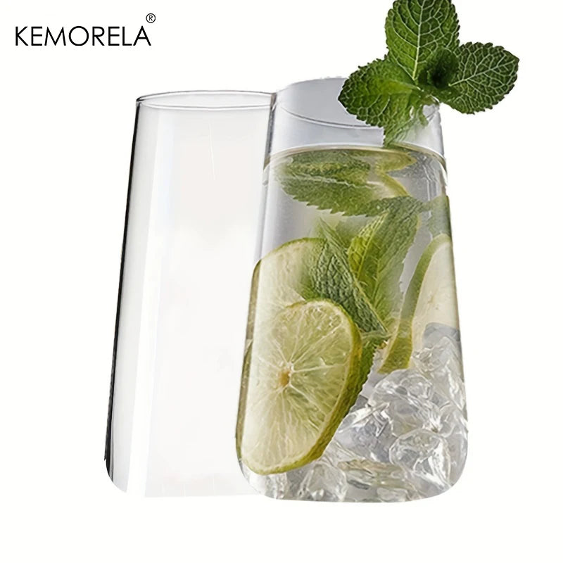 KEMORELA Highball Glasses – Clear Tall Glass Cups (1/2/4 PCS) Highball Glass Set Axl 2PCS 301-400ml