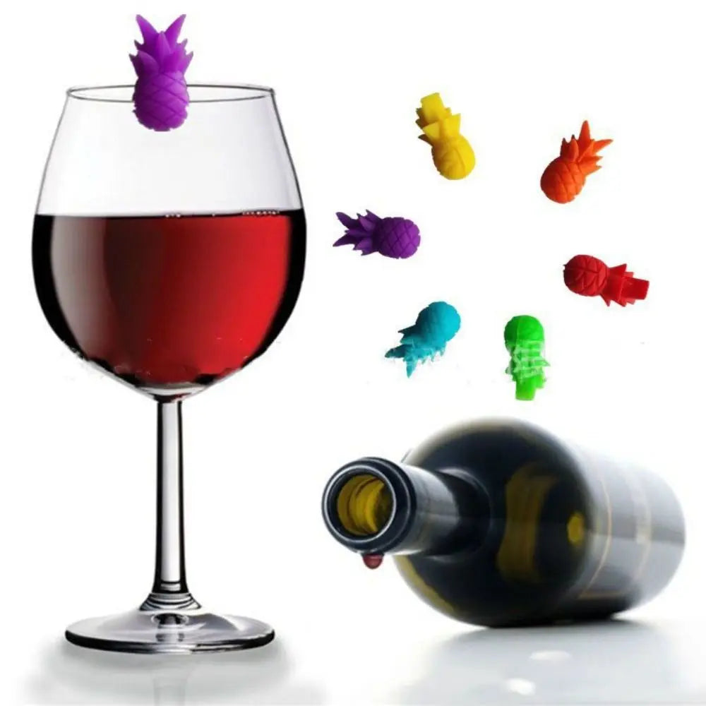 Reusable Silicone Wine Glass Markers – Multicolor Cup Tags Wine Glass Markers Axl
