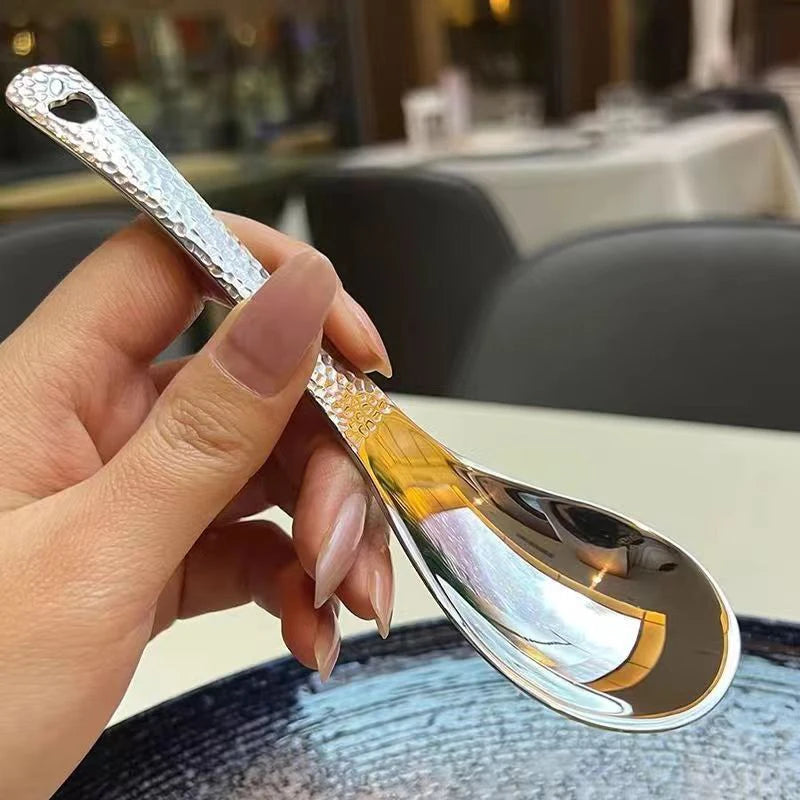 Stainless Steel Soup Spoon – Deep Bowl Mirror Polished Flatware Soup Spoon Axl