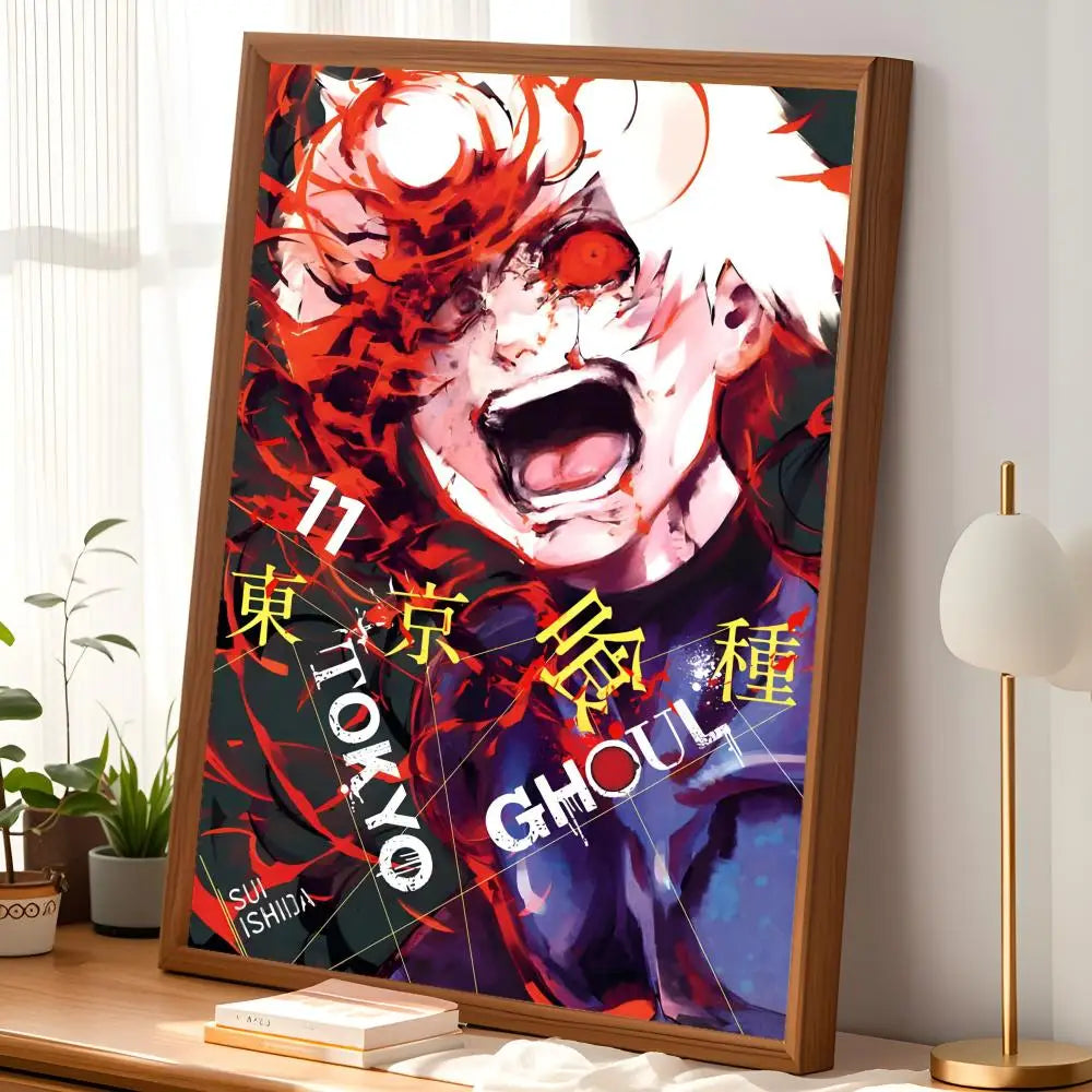 Tokyo Ghoul Anime Wall Poster – Self-Stick HD Waterproof Decor Anime Wall Poster Axl