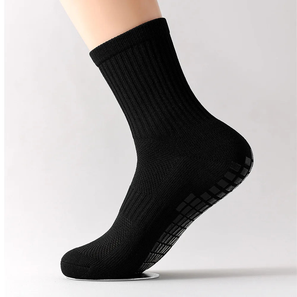 Anti-Slip Cotton Sports Socks – Football, Basketball & Running Sports Socks Axl 1pairs black One Size