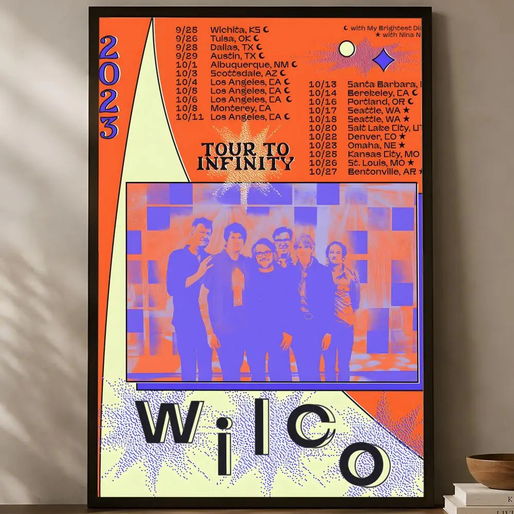 Wilco Band Self-Stick HD PVC Wall Poster | Waterproof Decor Wall Art Poster Axl White08 50X70cmNoframe