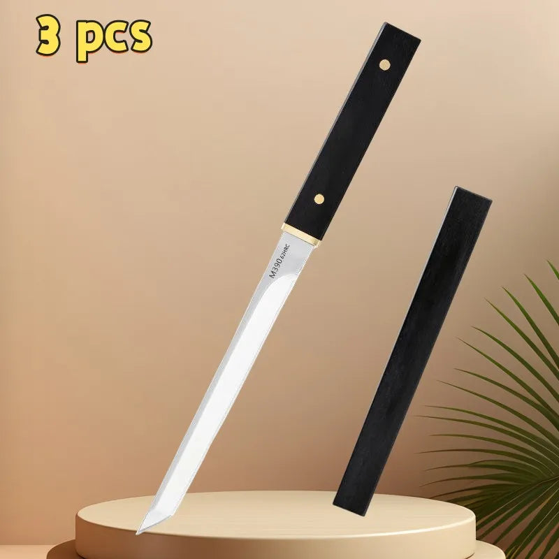 Stainless Steel Cleaver – Boning, Butcher & Utility Kitchen Knife Kitchen Cleaver Knife Axl 3PC-balck