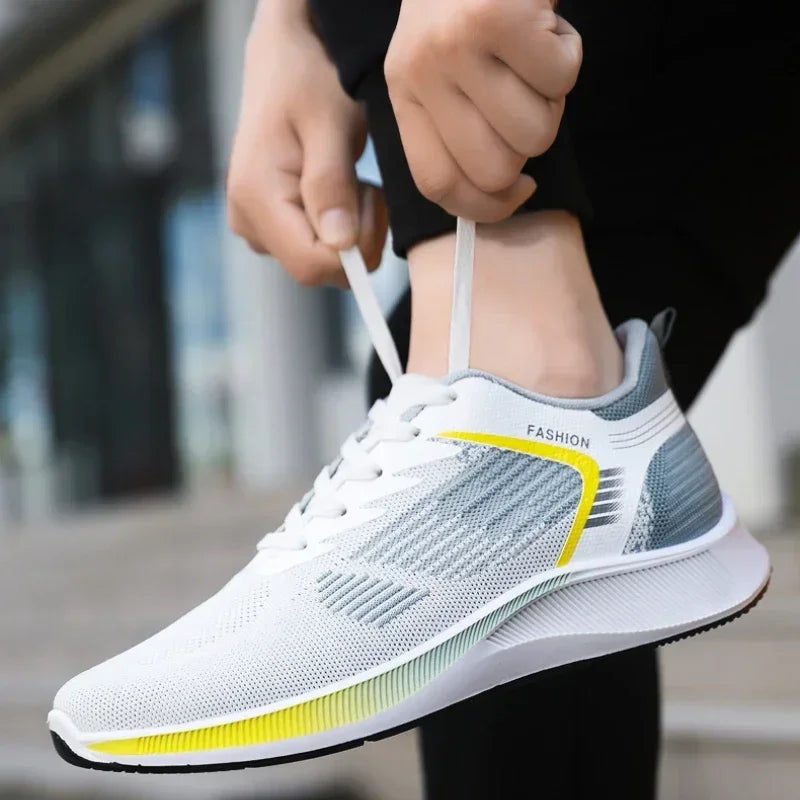 Men's Breathable Mesh Sneakers – Casual Lace-Up Walking Shoes Men's Casual Sneakers Axl