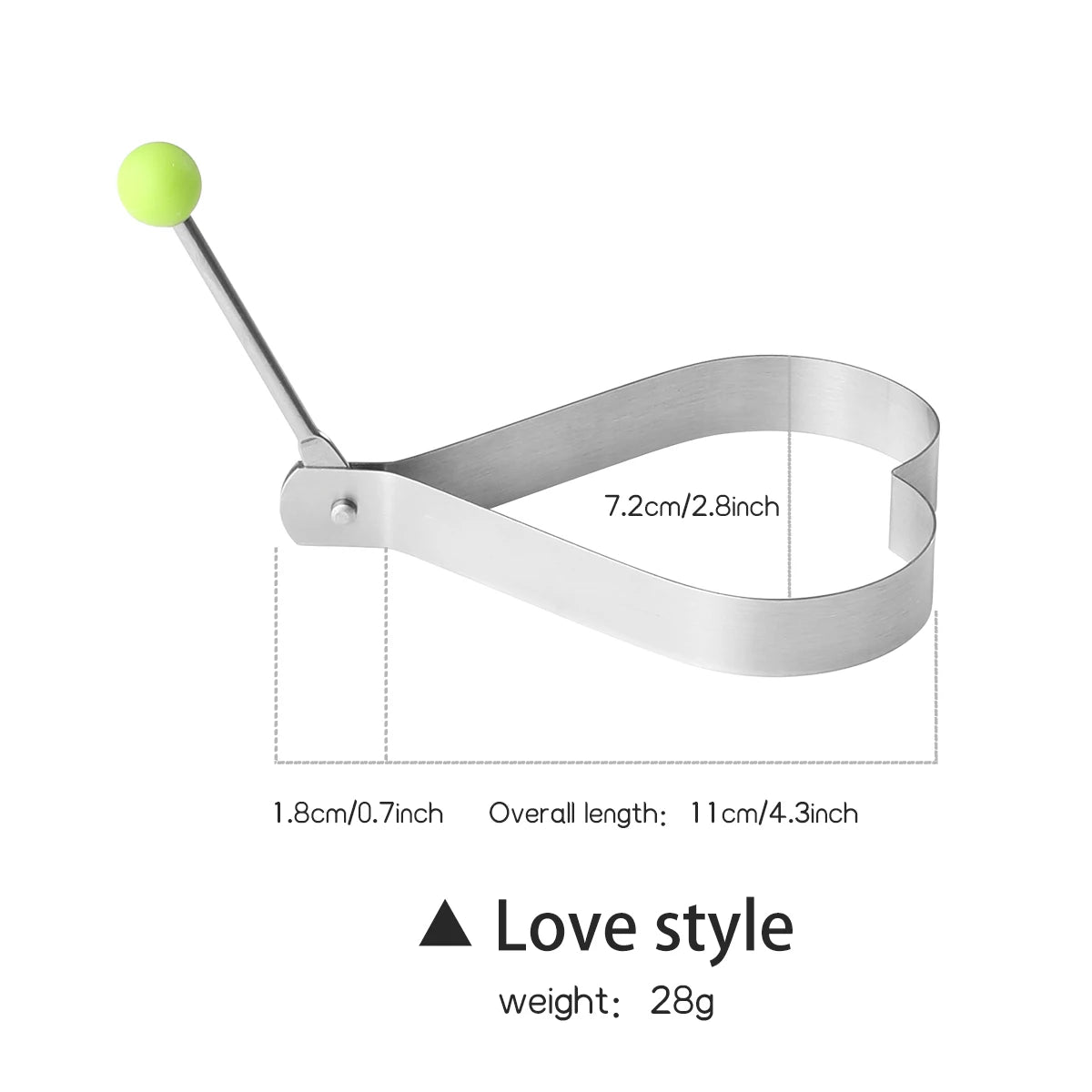 Stainless Steel Egg Ring & Pancake Mold | DIY Breakfast Shaper Egg Ring Mold Axl 1pcs-love