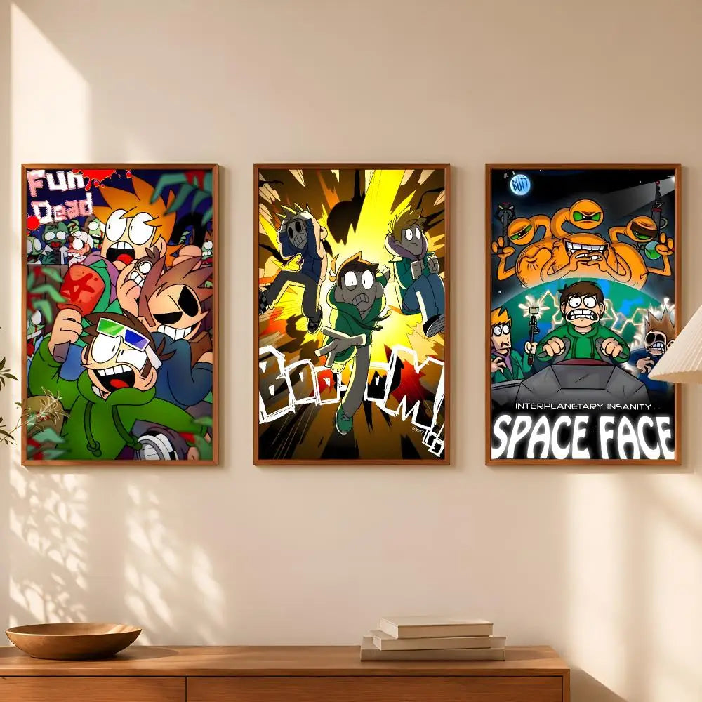 Eddsworld Animation Wall Poster – Self-Stick HD Waterproof Art Wall Art Poster Axl