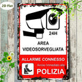 24-Hour Surveillance Warning Sign – Aluminum Wall Decor 8×12" Metal Wall Sign Axl aluminum sign aluminum 20x30cm
