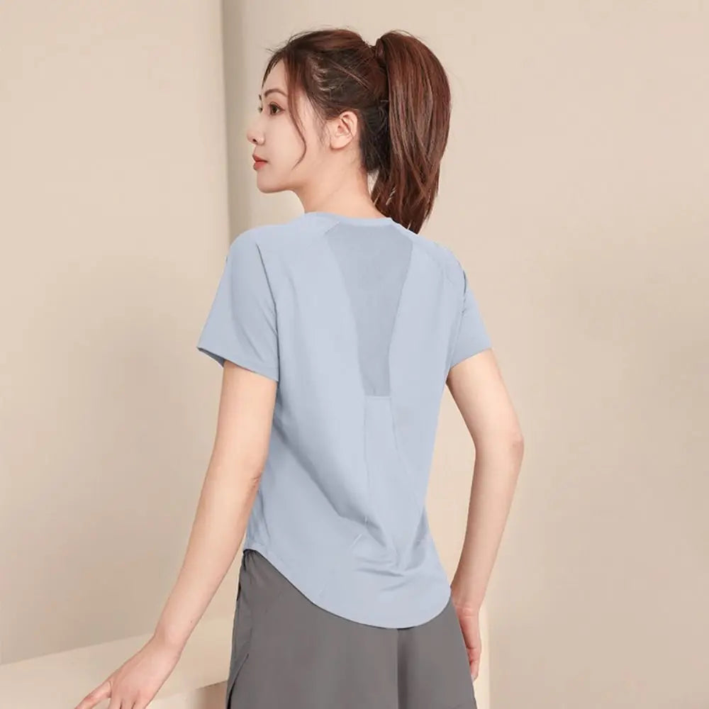 Women's Short-Sleeve Quick-Dry Running Shirt | Fitness Top Women's Fitness Shirt Axl