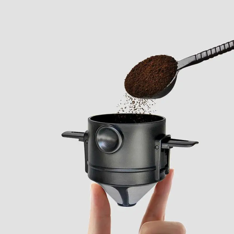 Foldable Titanium Coffee Dripper – Reusable, No Paper Filter Coffee Dripper Axl