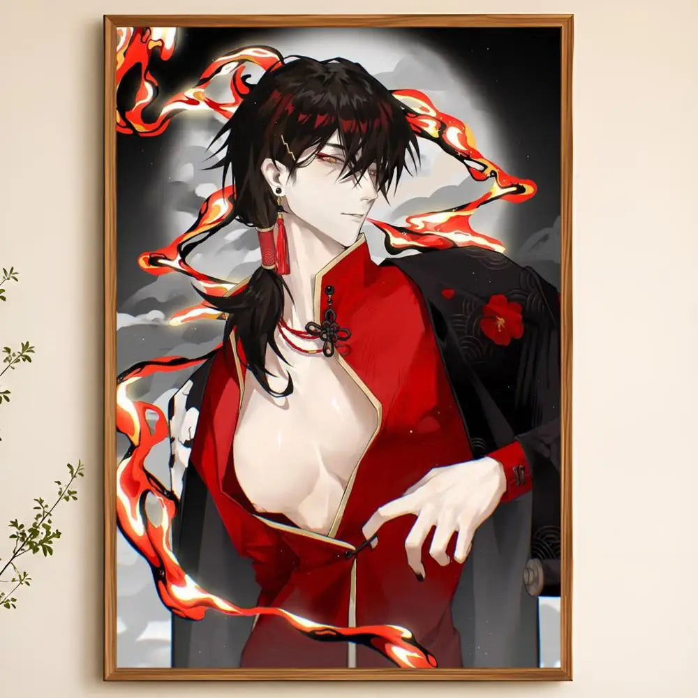 Vtuber VoxAkuma Waterproof PVC Peel & Stick HD Wall Poster Wall Art Poster Axl White02 15X20cmNoframe