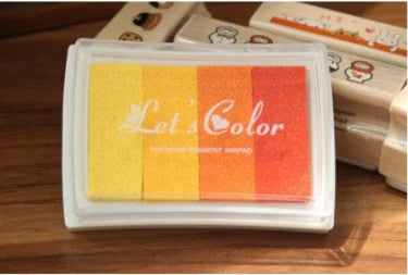 Gradient Oil-Based Ink Pad for Rubber Stamps, Paper & Wood Craft Stamp Ink Pad Axl orange