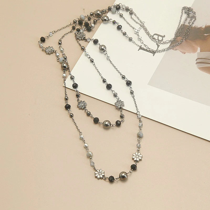 Bohemian Beaded Long Sweater Necklace – Women's Stackable Beaded Necklace Axl