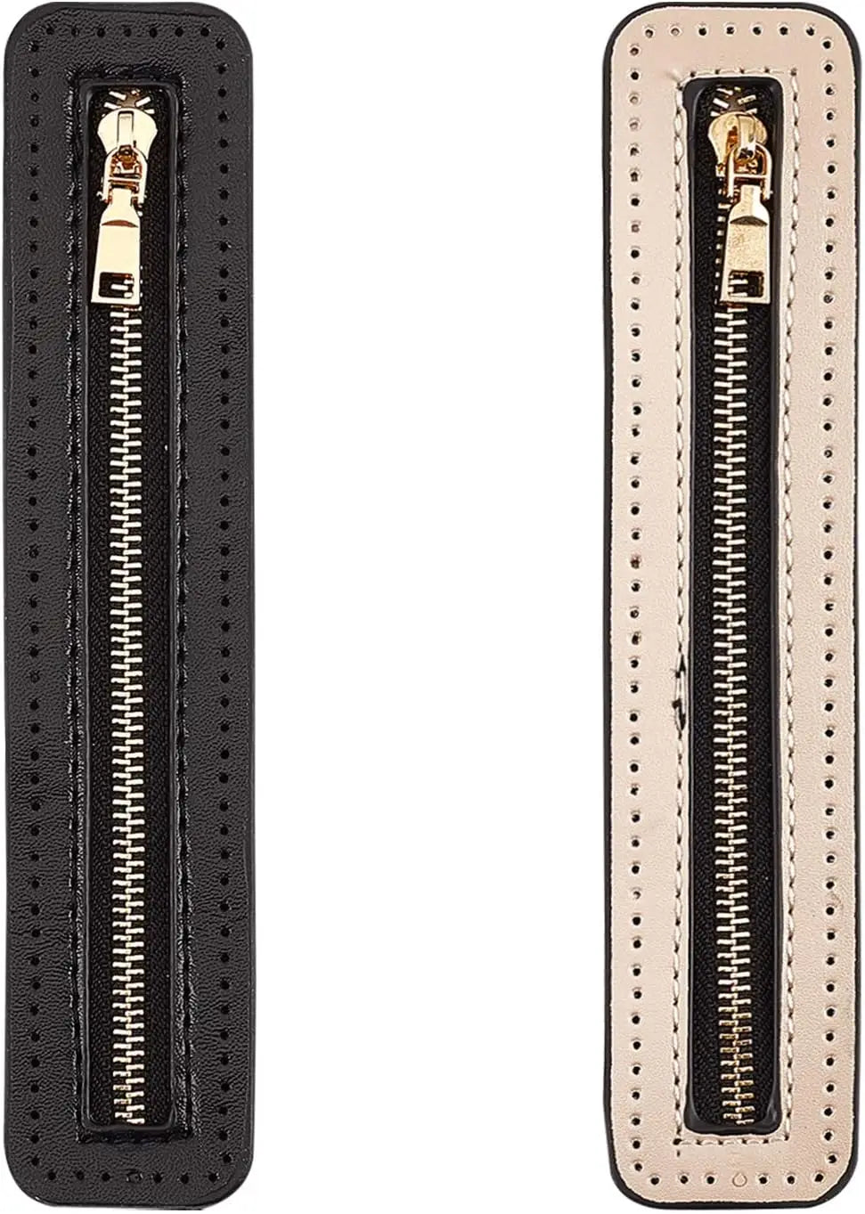 PU Leather Zipper Straps 2-Pack – 7 Inch DIY Purse Making Bag Zipper Straps Axl AECH04-16894