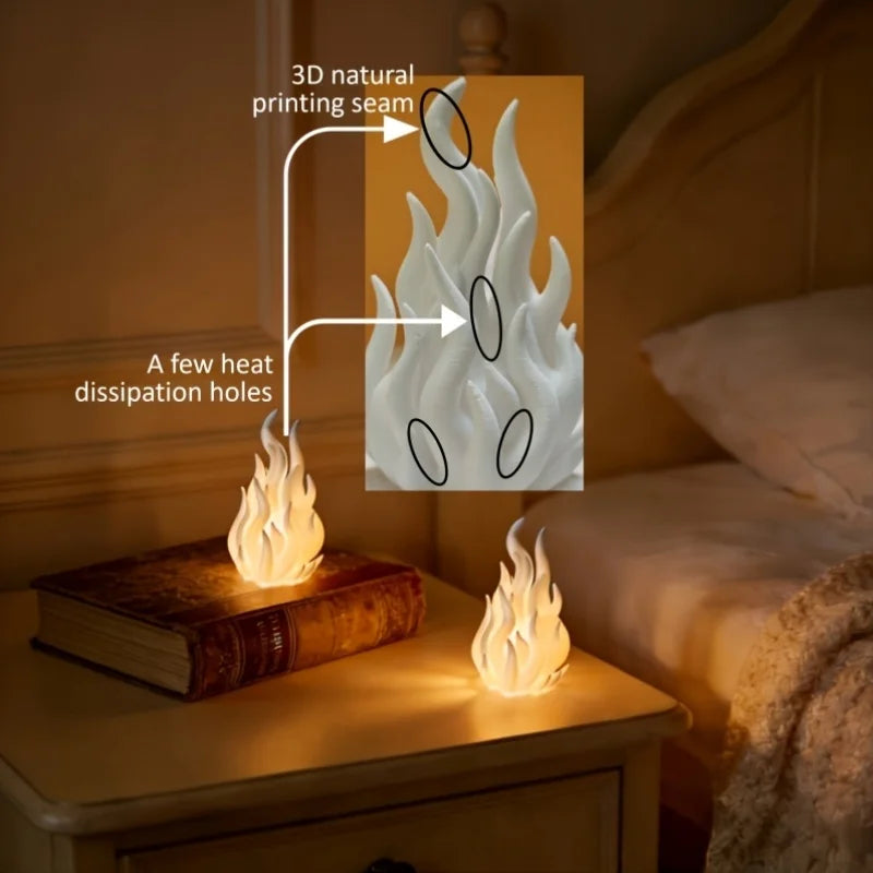 Flame-Shaped Candle Holders Set of 2 | Retro Home Décor Figurines Decorative Candle Holder Axl